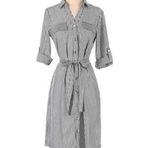 NWT Mlle Gabrielle Pin Stripe Dress